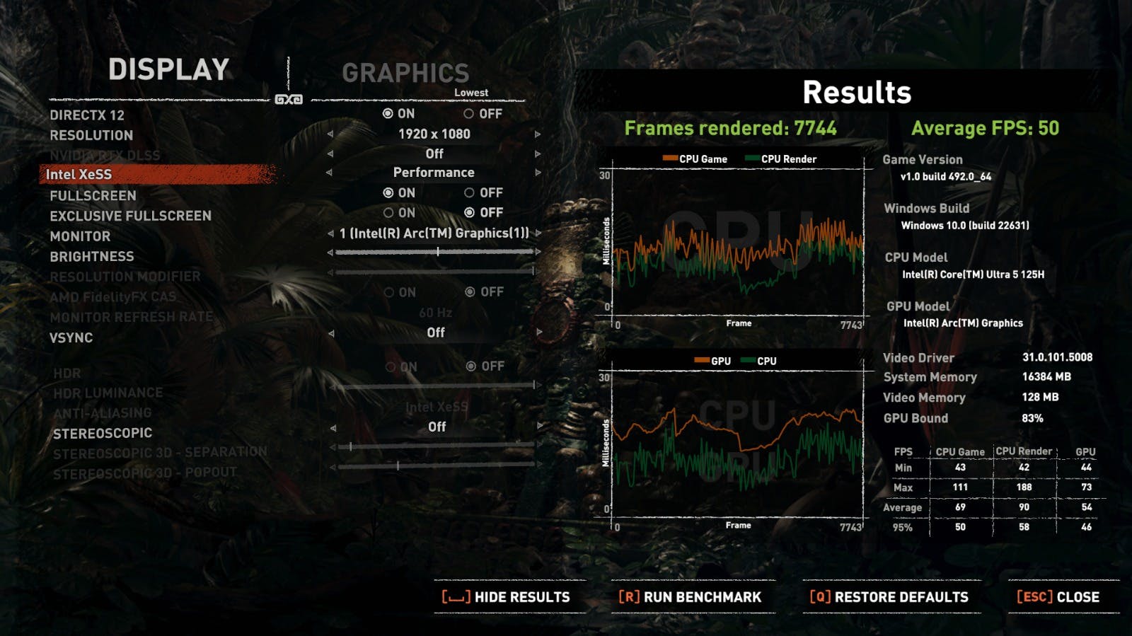 Prestaties van de gpu in de Medion E15443.