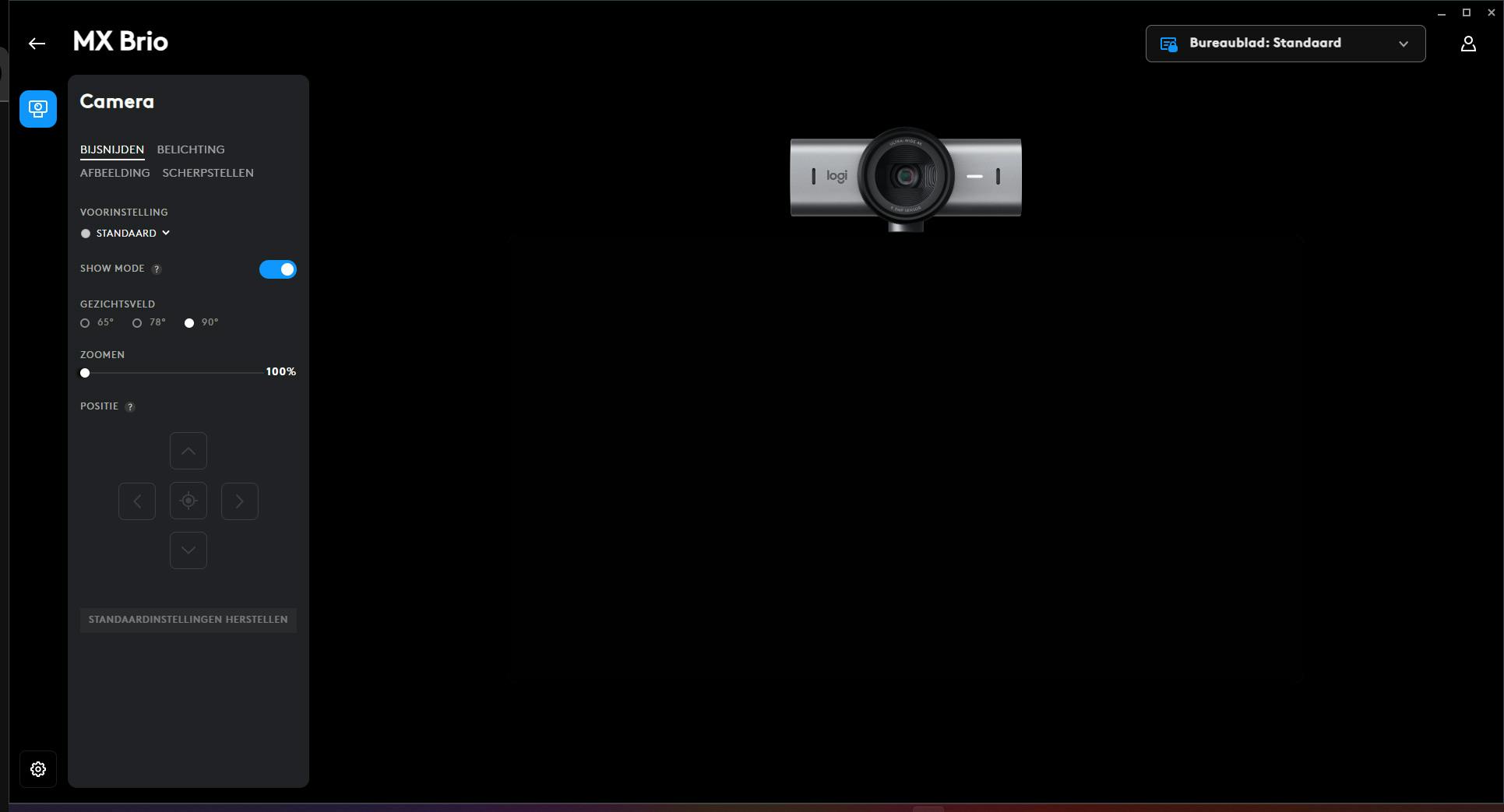 En hier zie je de opties voor bij bijsnijden en inzoomen staan.