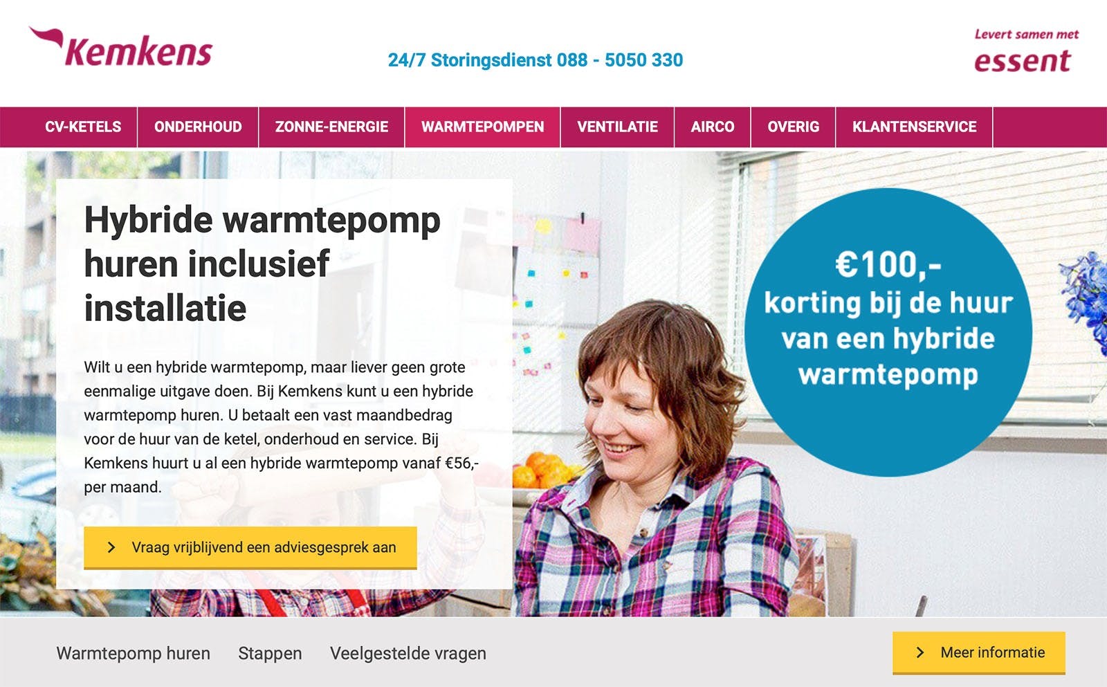 Warmtepomp te huur bij Kemkens