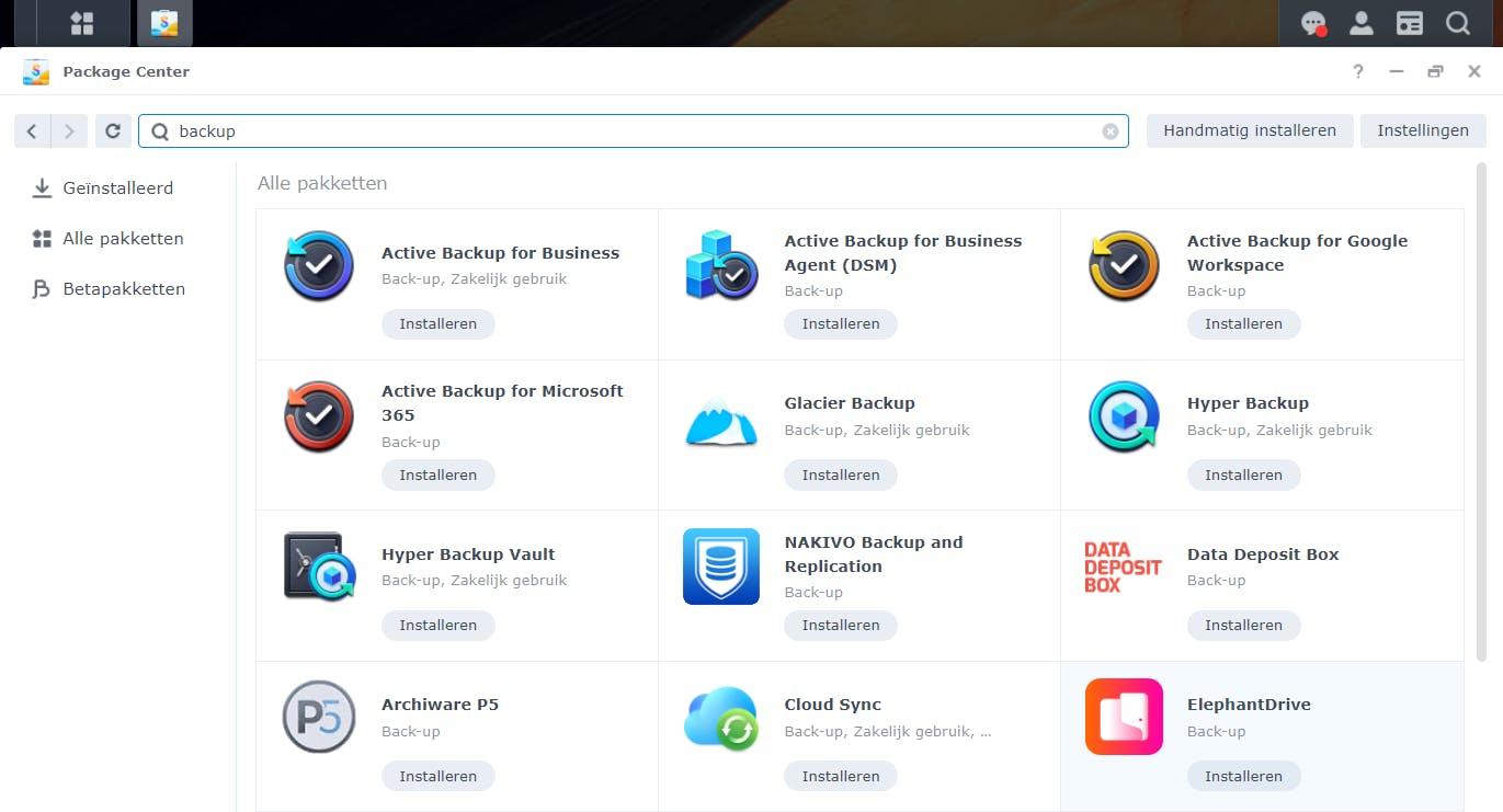 Het aantal back-upmogelijkheden is bij Synology nogal groot en daarmee verwarrend.