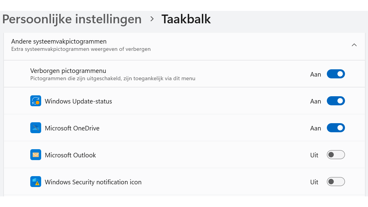 Welke pictogrammen wil je juist wel of niet zien?