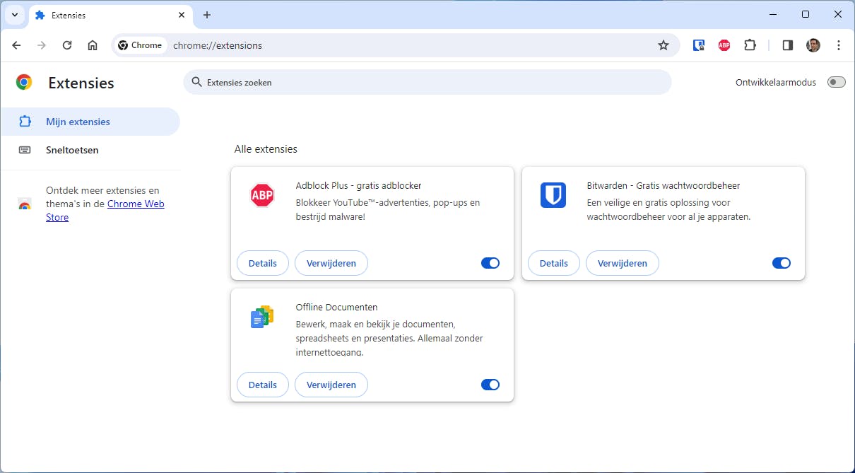 Het gebruik van slechts enkele plug-ins voorkomt dat de browser stroperig wordt.