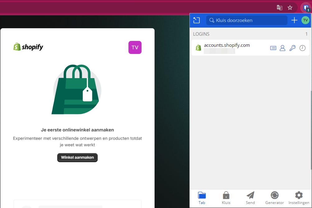 De eerste inloggegevens zijn succesvol opgeslagen in onze Bitwarden-kluis.