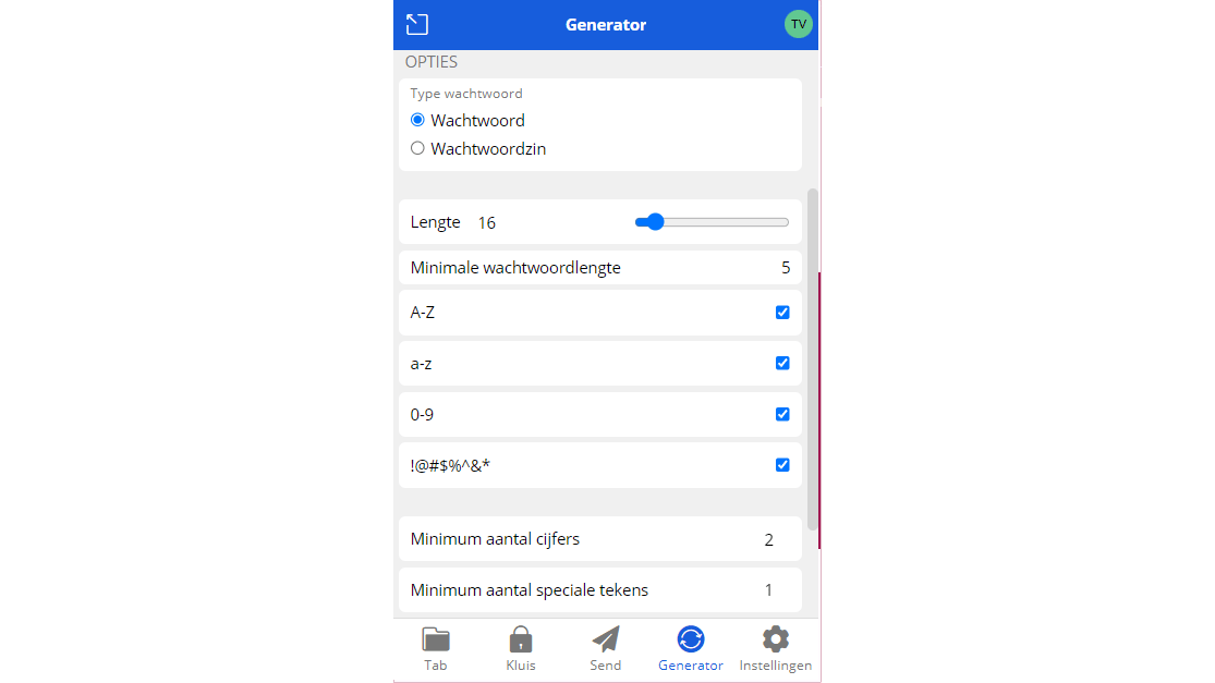 Maak ijzersterke wachtwoorden met de generator (je hoeft ze toch niet te onthouden).