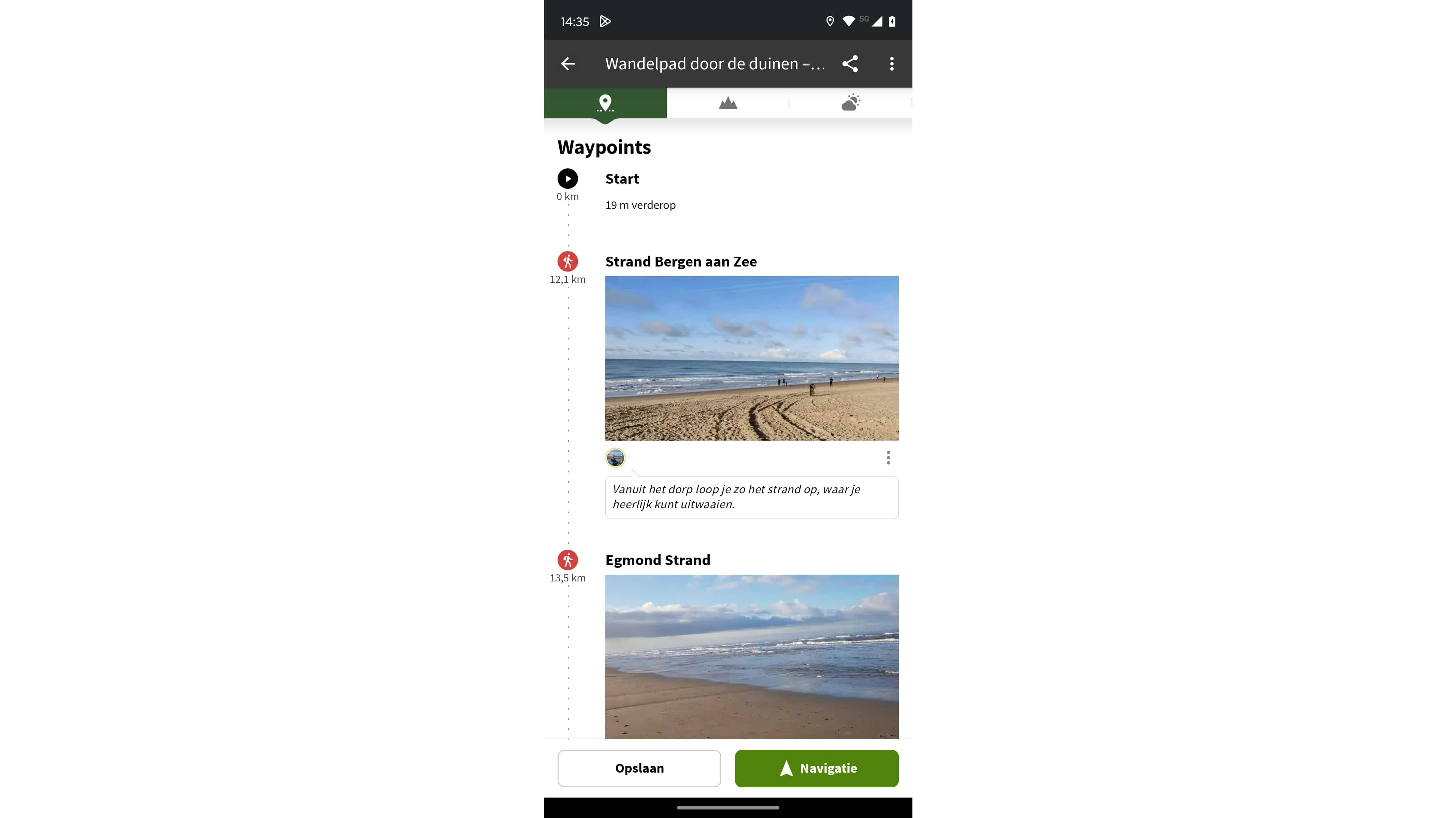 De foto’s op de routepagina geven alvast een voorproefje van wat je onderweg te zien krijgt.