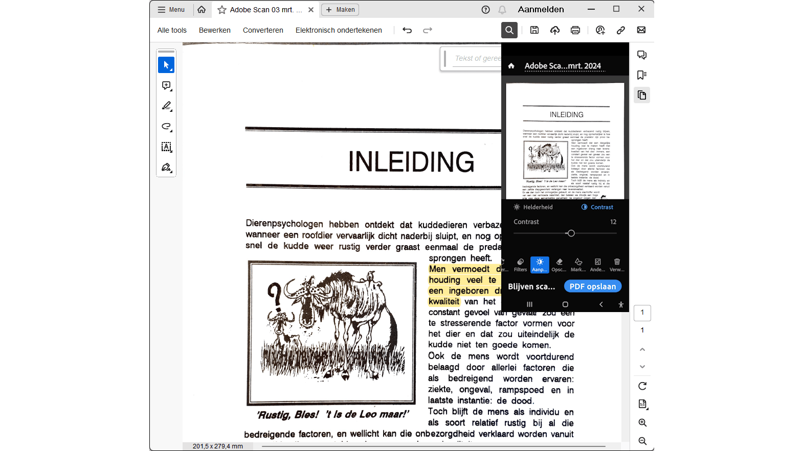 Adobe Scan levert doorgaans uitstekende documentscans met OCR af.