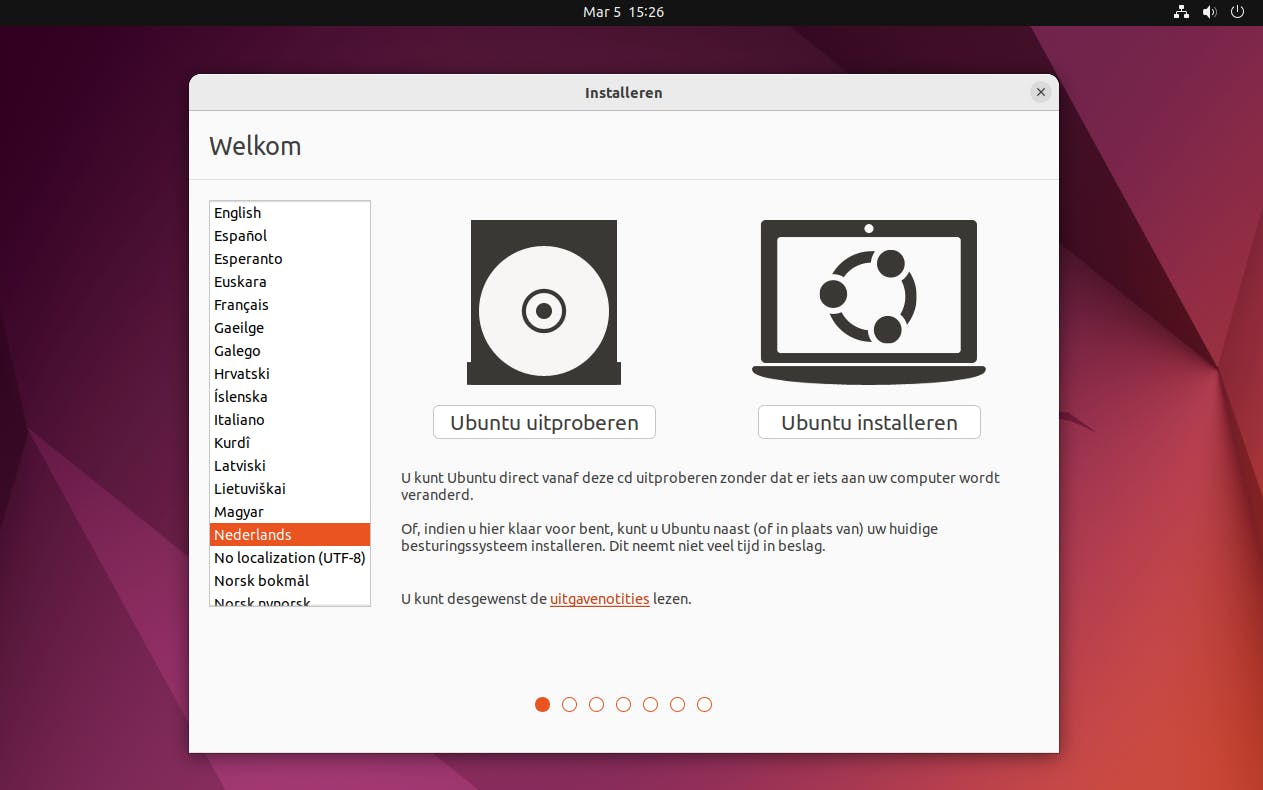 Het is een prima idee de distributie eerst uit te proberen voor je haar daadwerkelijk gaat installeren.