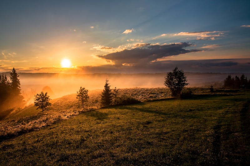 Zonsondergang landschap
