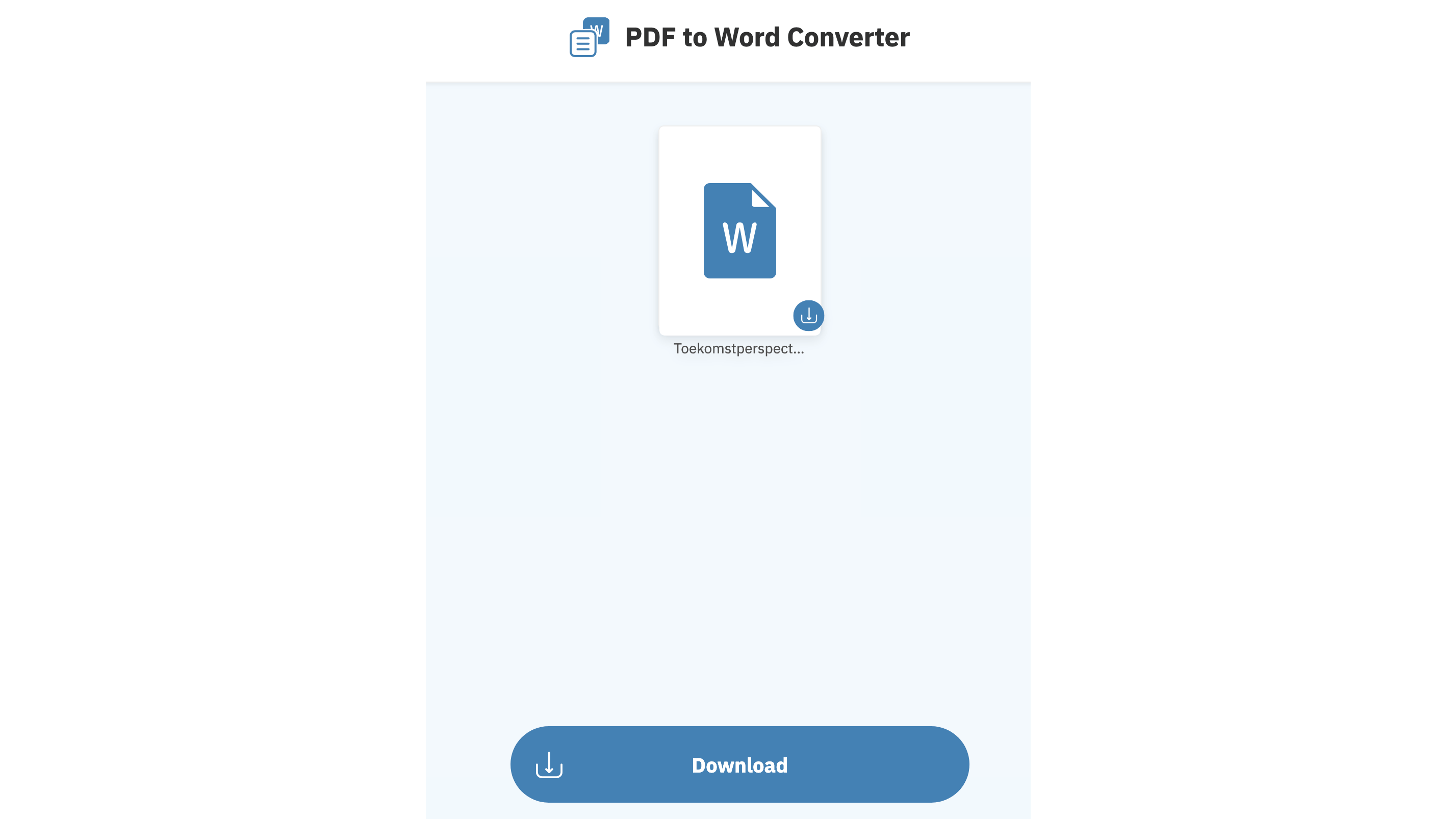 Met een online converter kun je het pdf-bestand omzetten naar Word.
