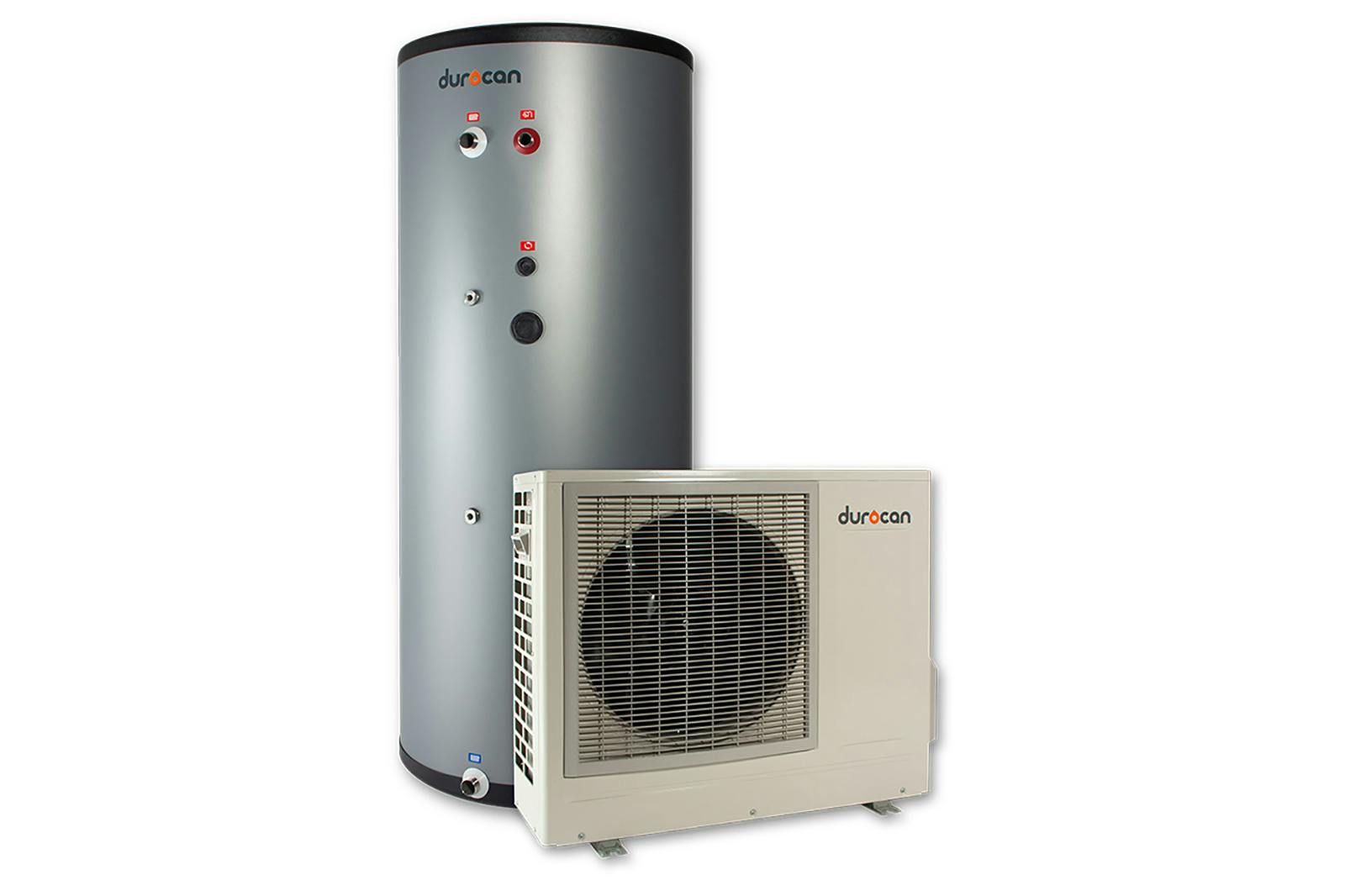 In het buffervat bij de CO₂-warmtepomp zit een warmtewisselaar die snel grote hoeveelheden warm water kan leveren.