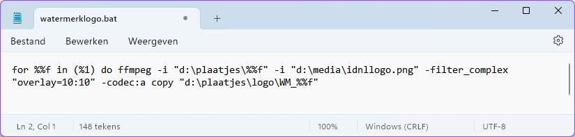 Eén coderegel volstaat om je al je afbeeldingen van hetzelfde watermerk te voorzien.
