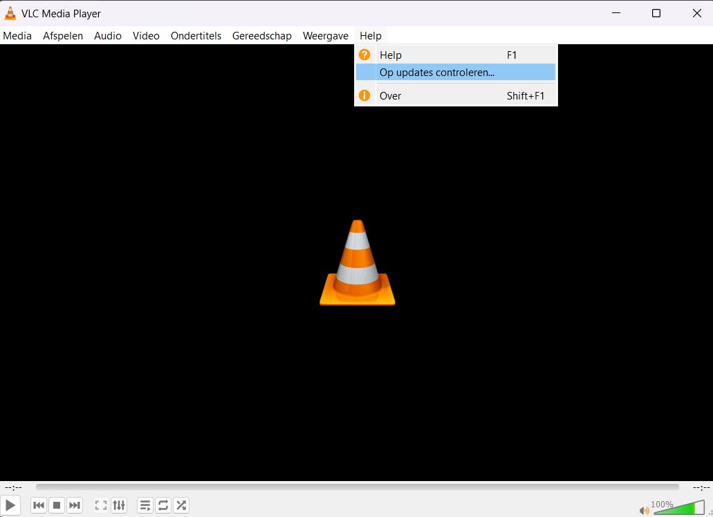 Heel wat apps hebben onder het Help-menu een update-functie.