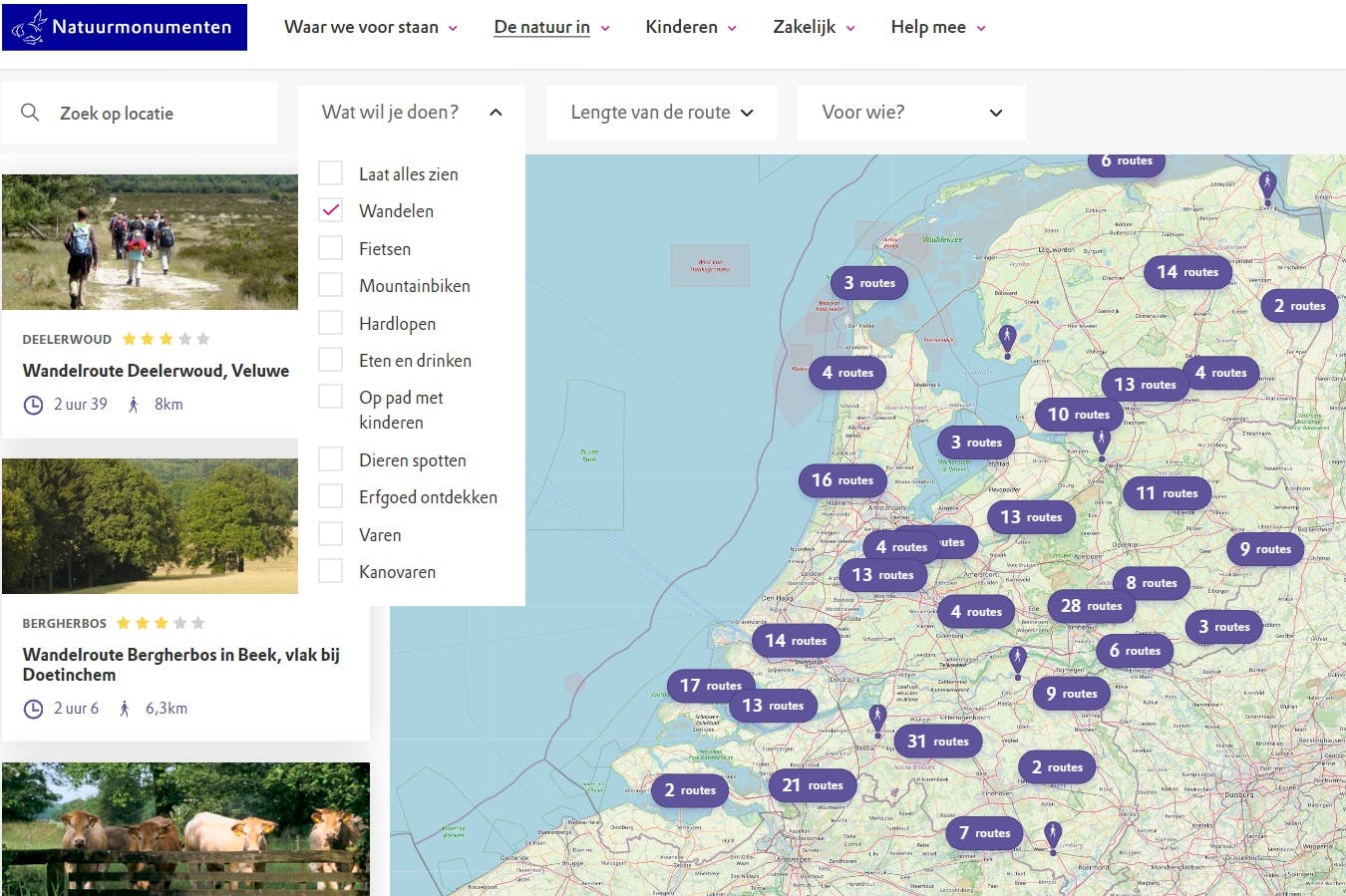 Er zijn heel wat zoekcriteria voor het uitstippelen van een optimale route.