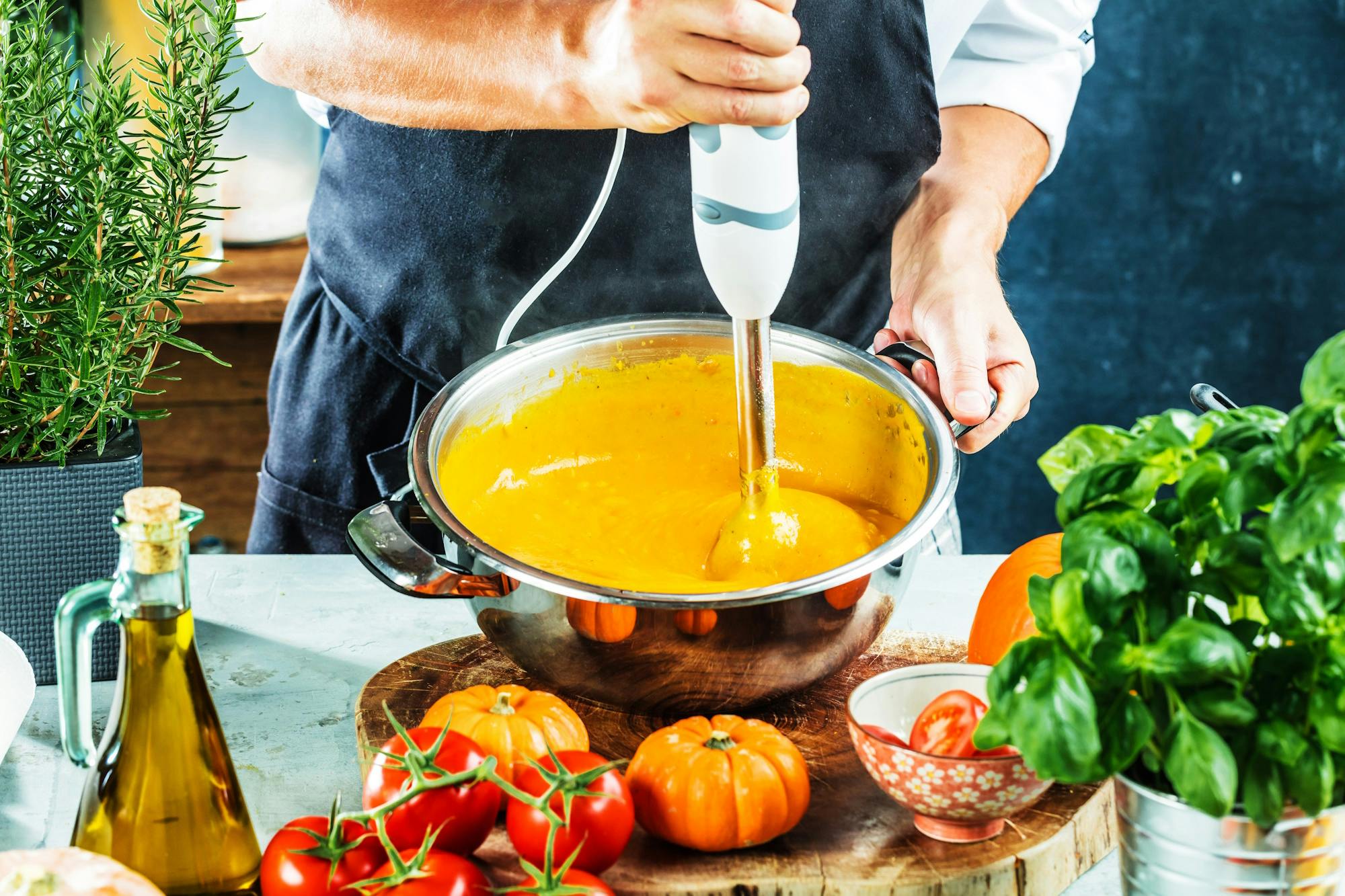 Soep gemaakt met blender