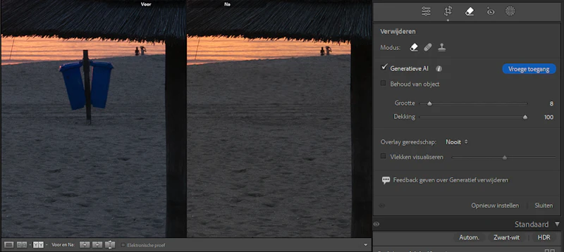 Generatief Verwijderen in Lightroom en Livestream