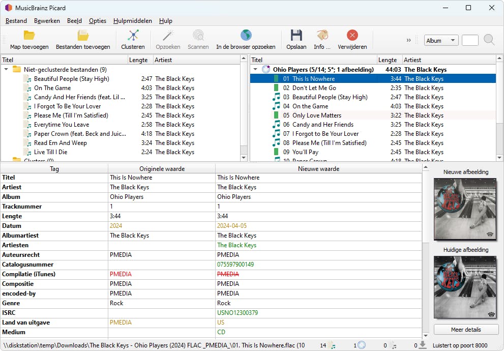 MusicBrainz Picard kan helpen om muziekbestanden van de juiste tags te voorzien.