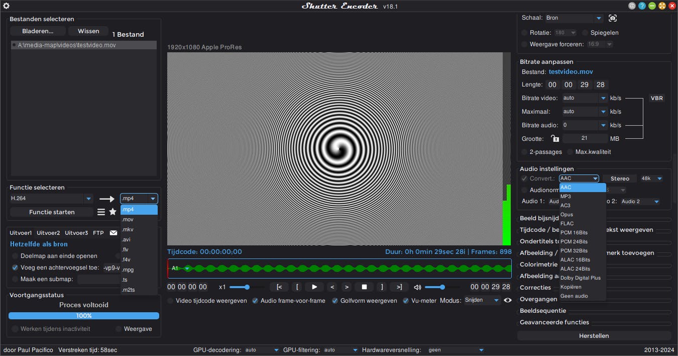 Shutter Encoder en FFmpeg: een uitstekende combinatie voor je videoconversies.
