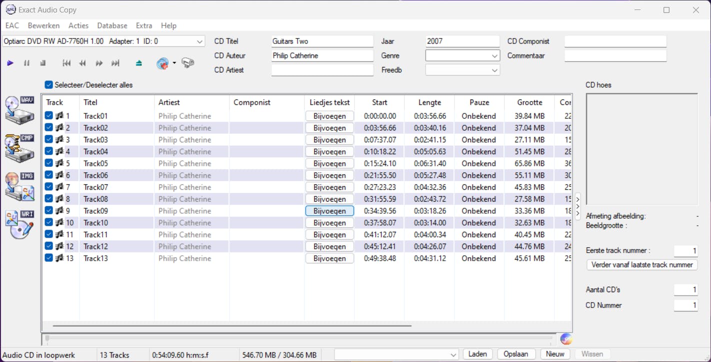 Het FLAC-formaat is verliesvrij en biedt een uitstekende geluidskwaliteit.