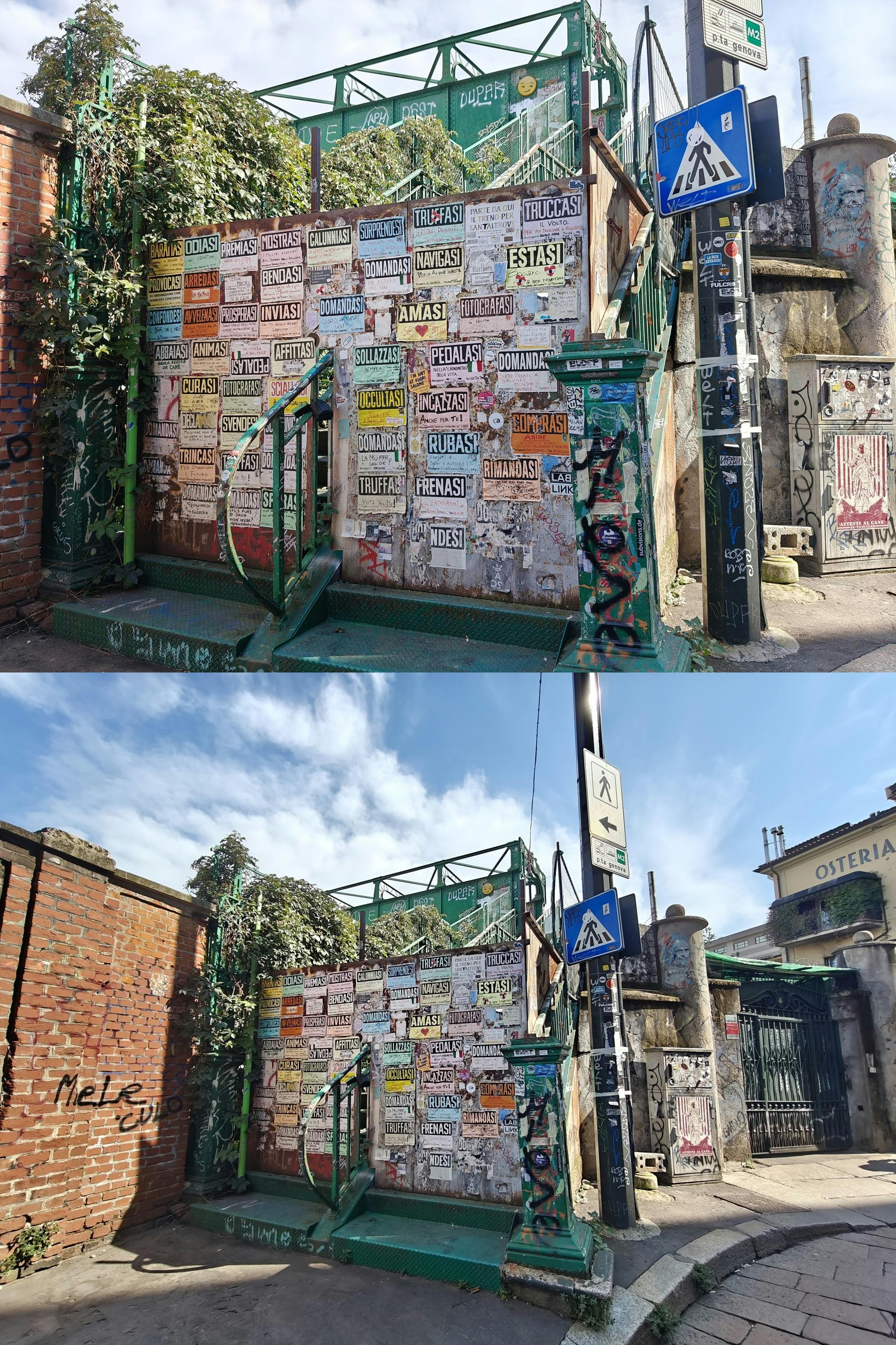 Boven de hoofdcamera, onder de groothoeklens.