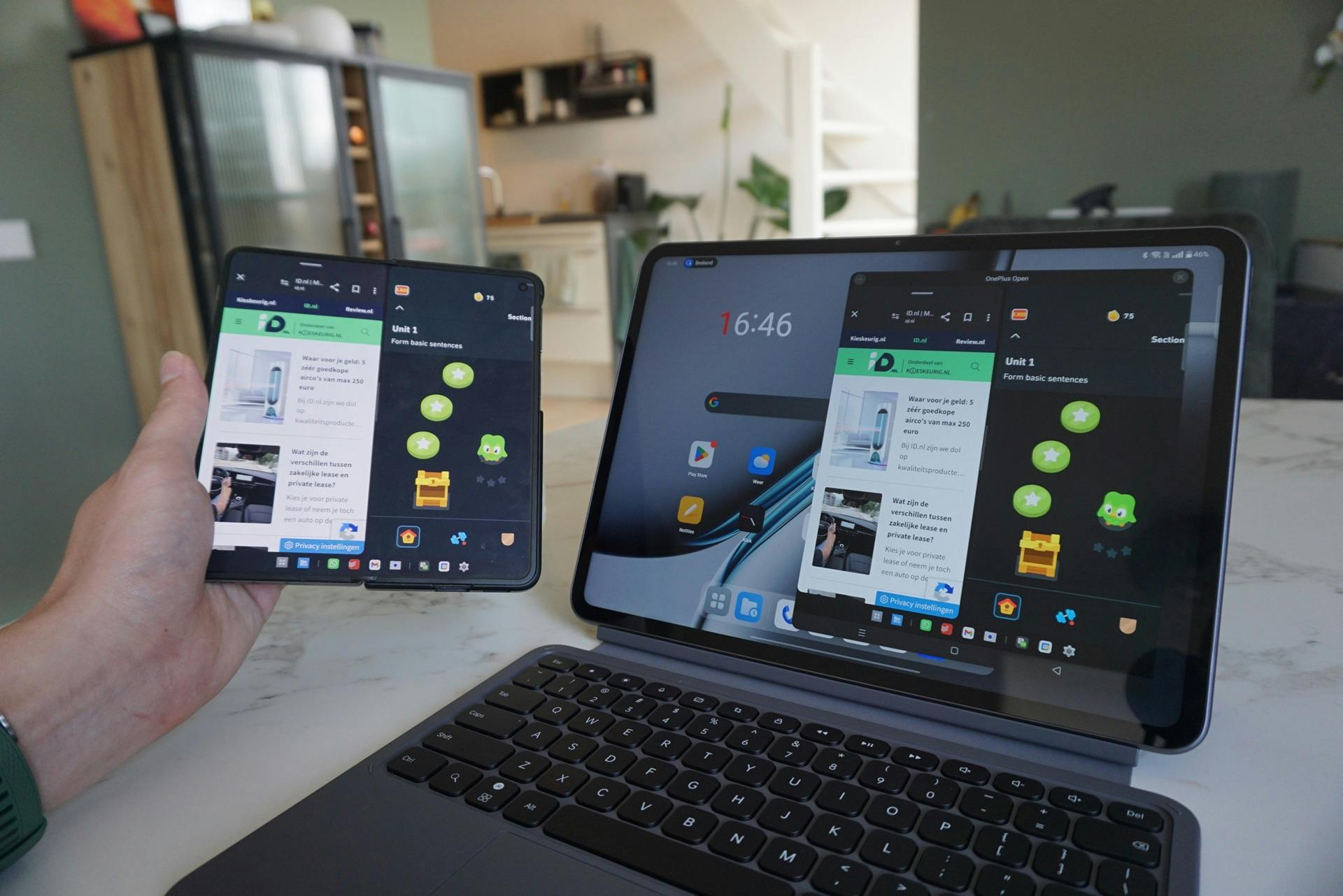 Je kunt het scherm van een geschikte OnePlus-smartphone draadloos spiegelen én gebruiken op de tablet.