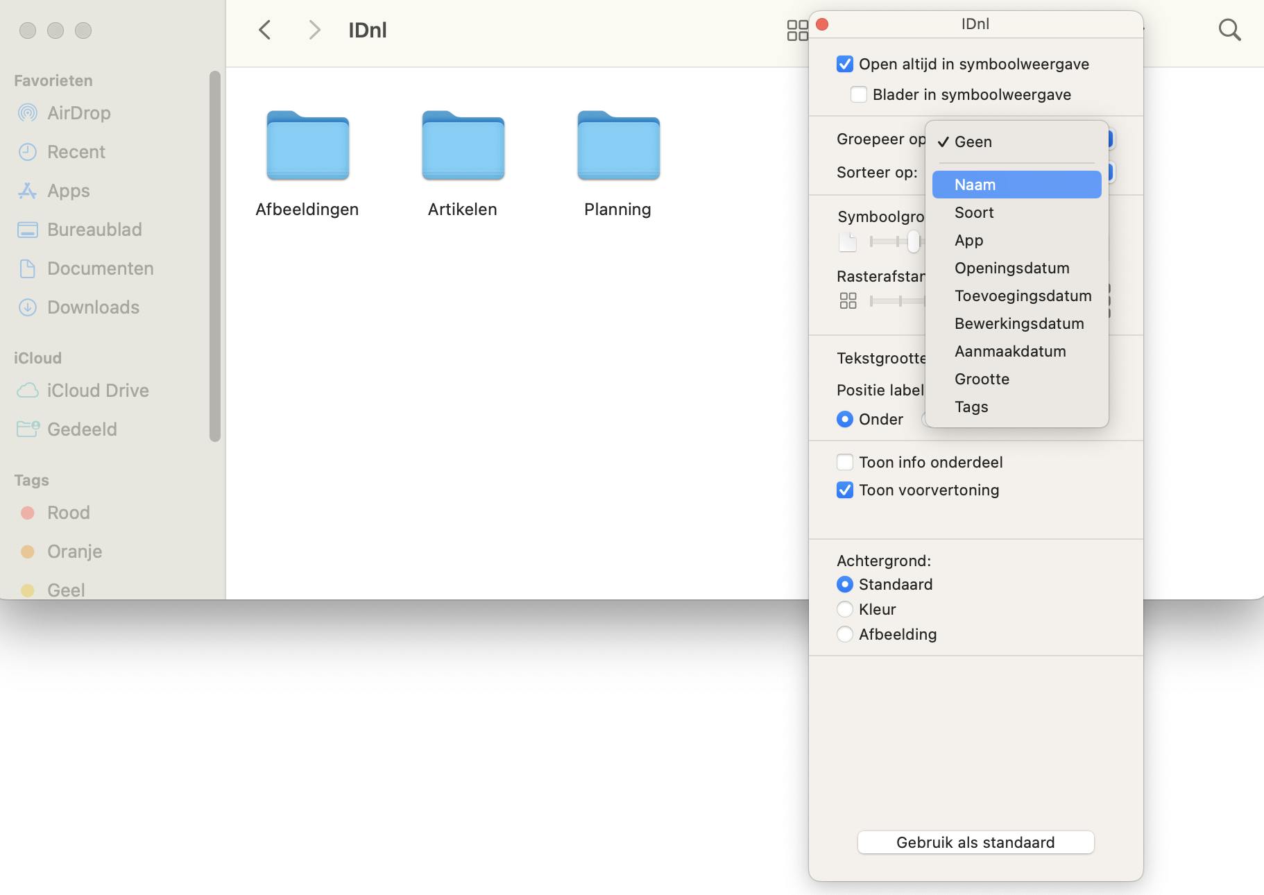 Finder-instellingen voor mappen in macOS: zo werkt het
