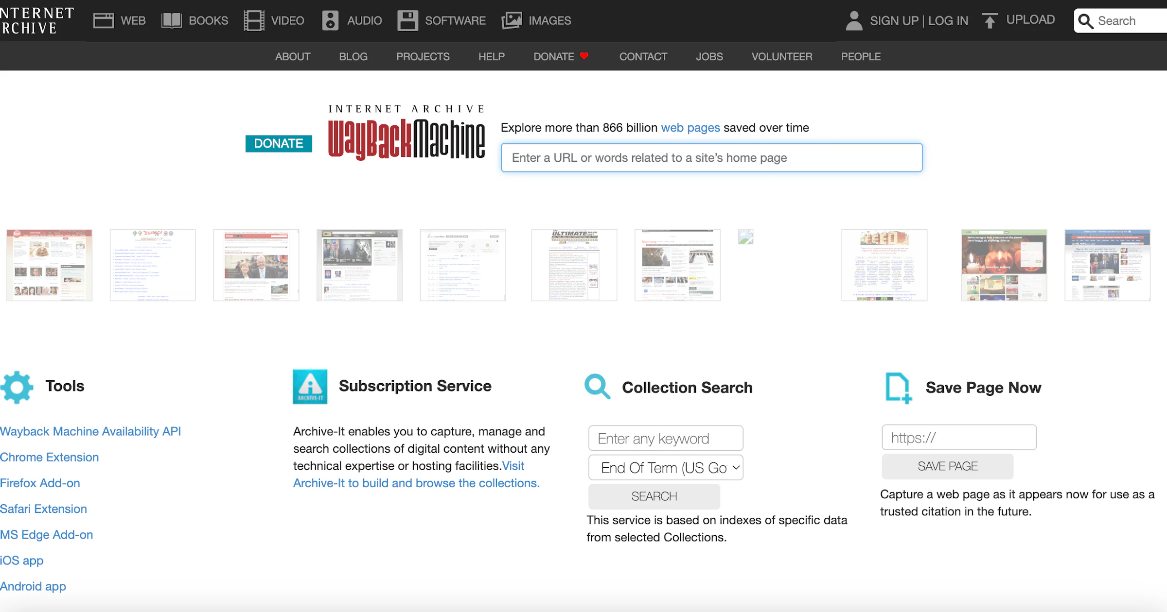 Wayback Machine: een archief van het hele internet