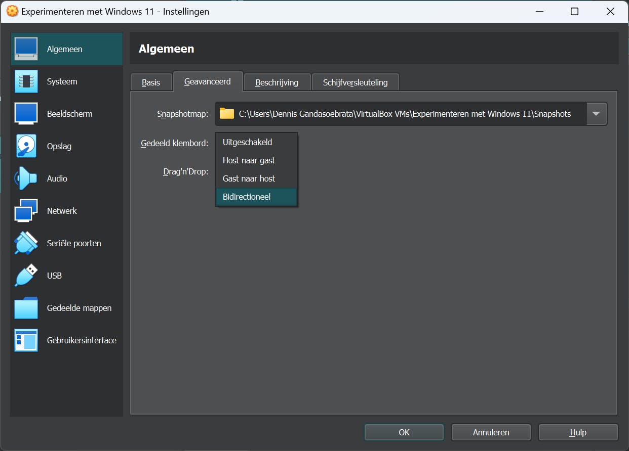 Schakel een gedeeld klembord in.