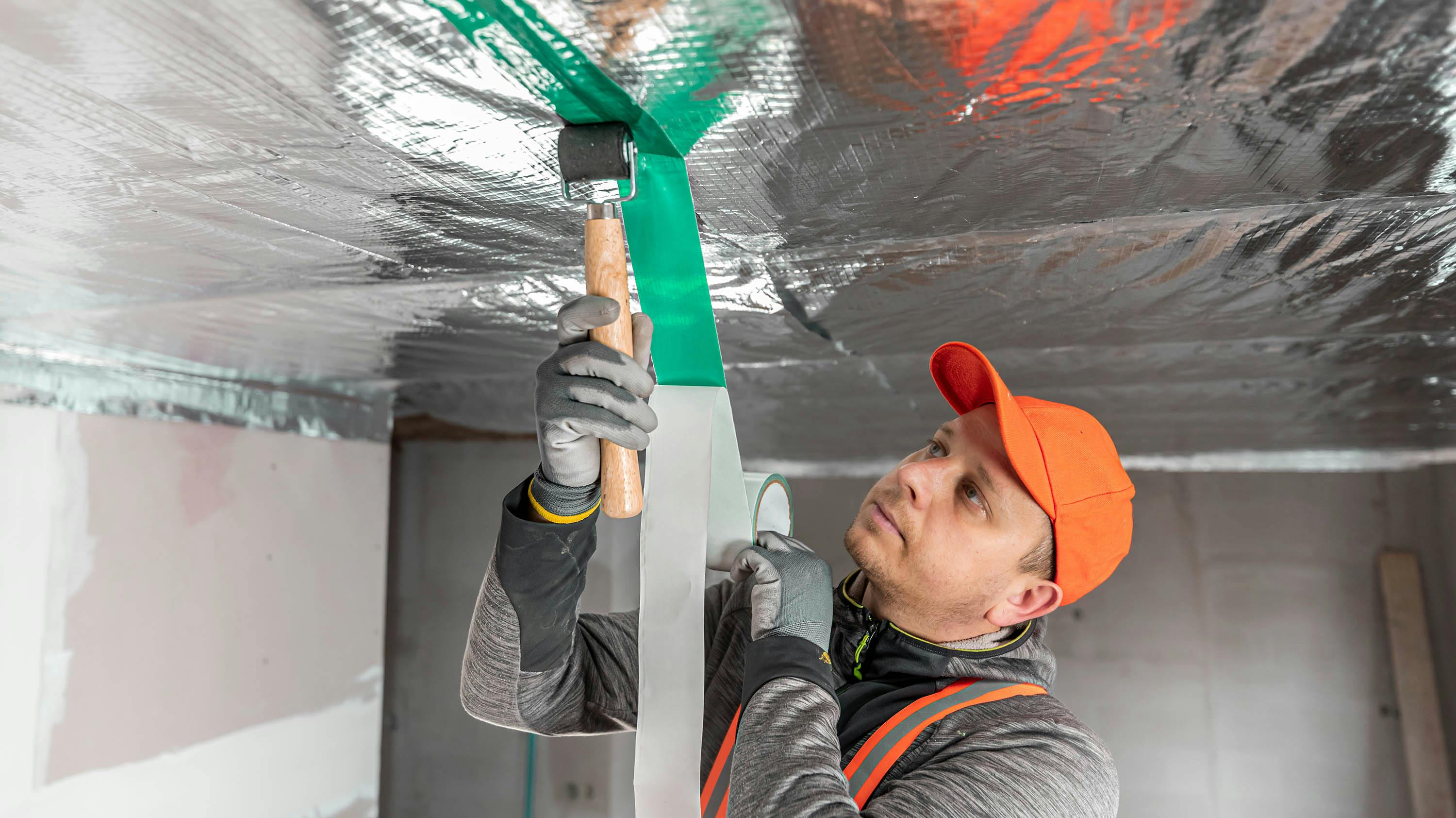 Zorg dat er voldoende overlap is en tape de overlapping af.