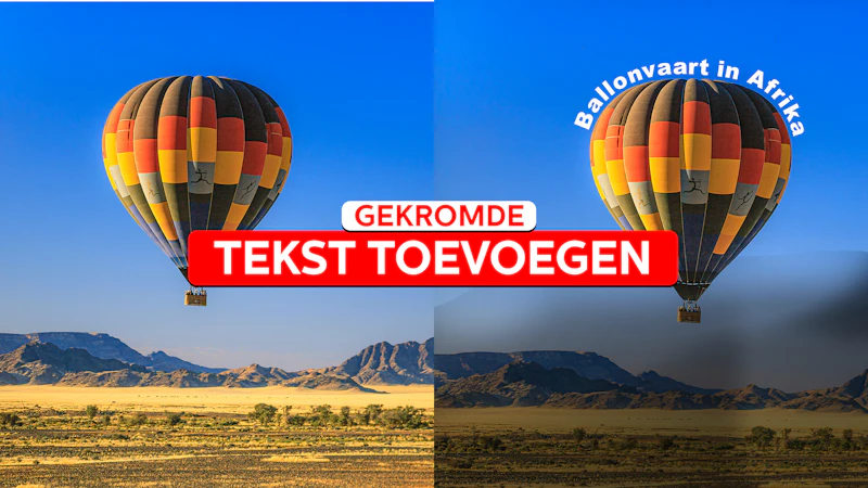 Gekromde tekst toevoegen in Photoshop