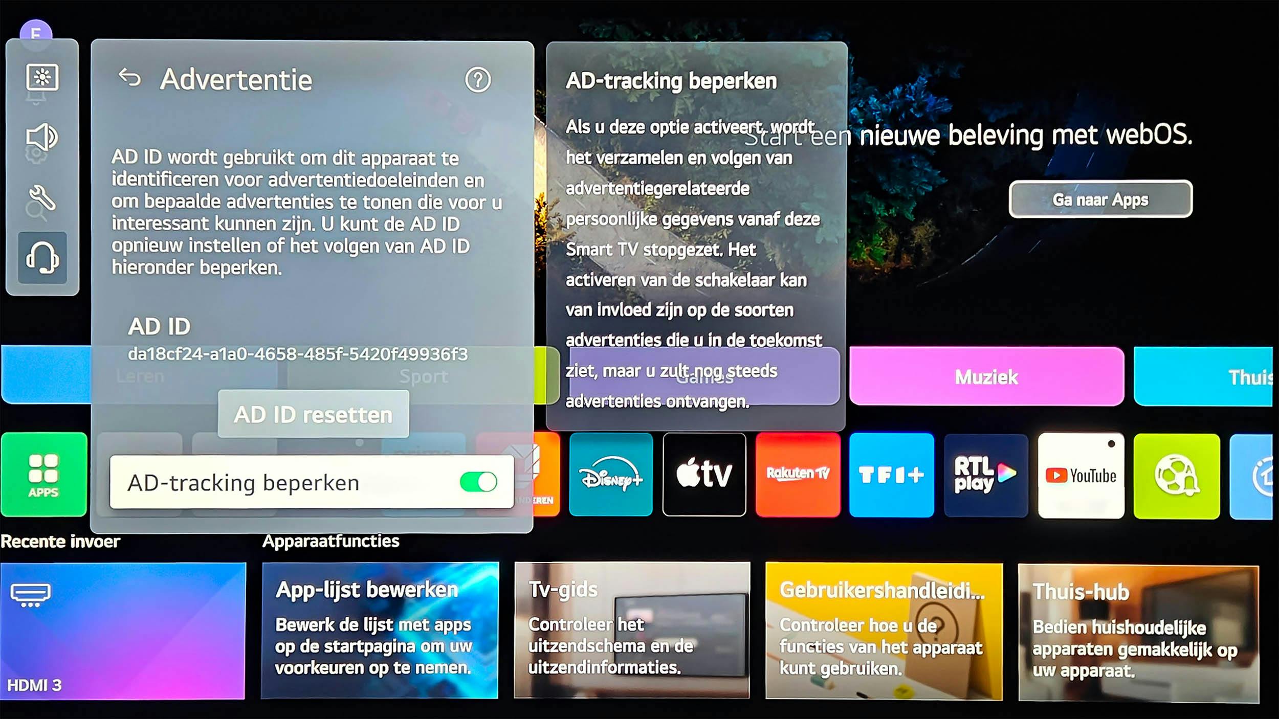 LG reclame uitzetten