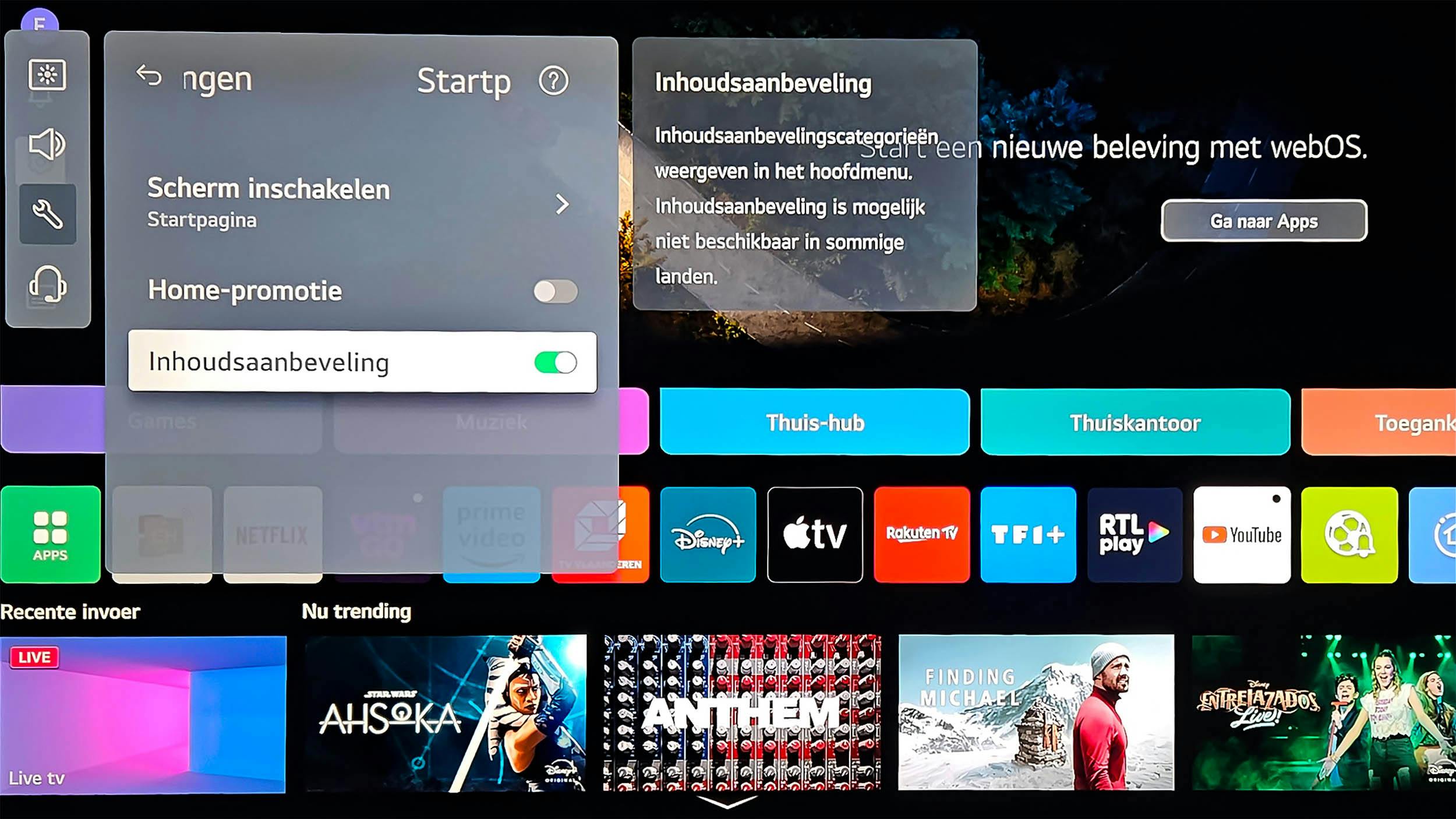 LG reclame uitzetten