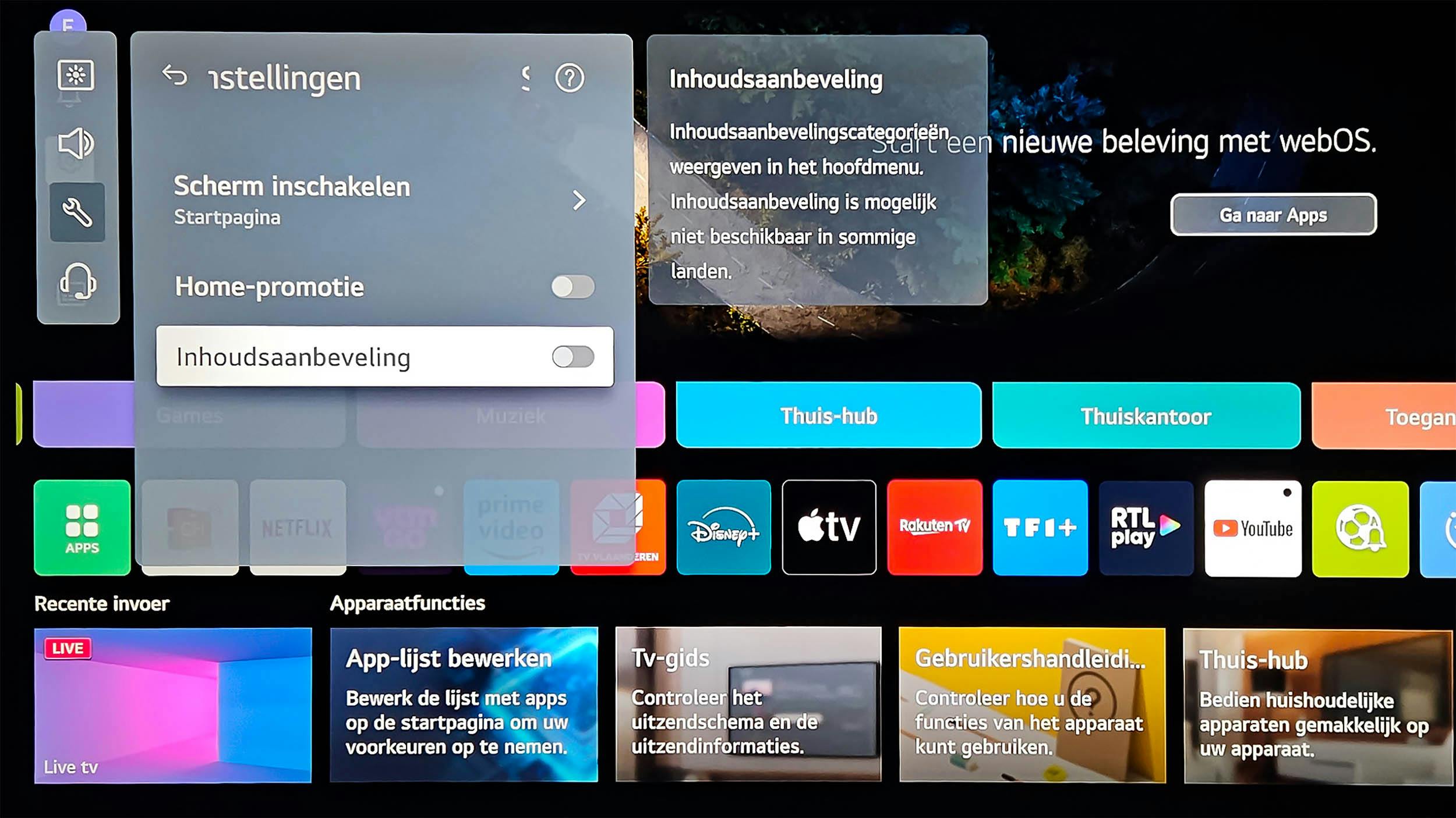 LG reclame uitzetten