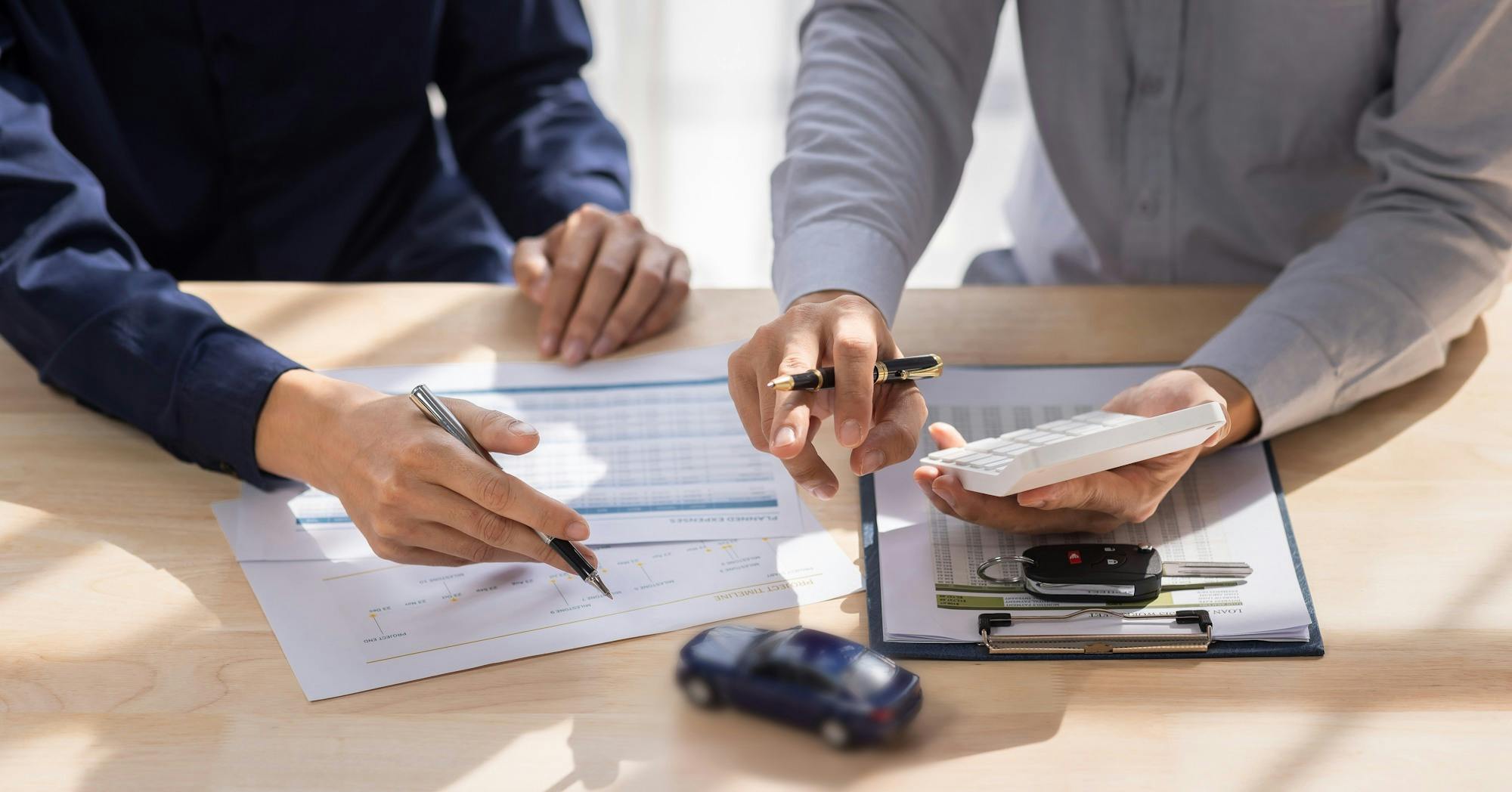 Contract voor leasen auto