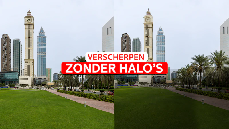 Verscherpen zonder halo's in Photoshop