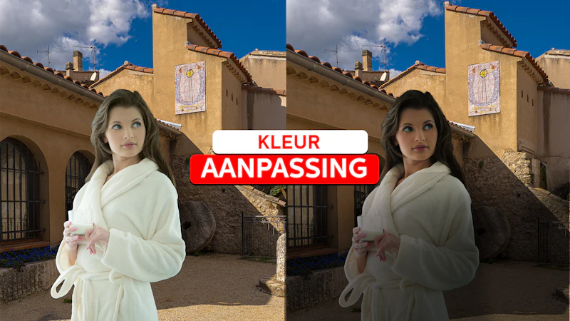 Een kleuraanpassing doen bij beeldmontage in Photoshop