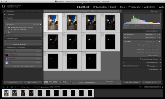 Lightroom - Zo voeg je je avondfoto's samen als HDR