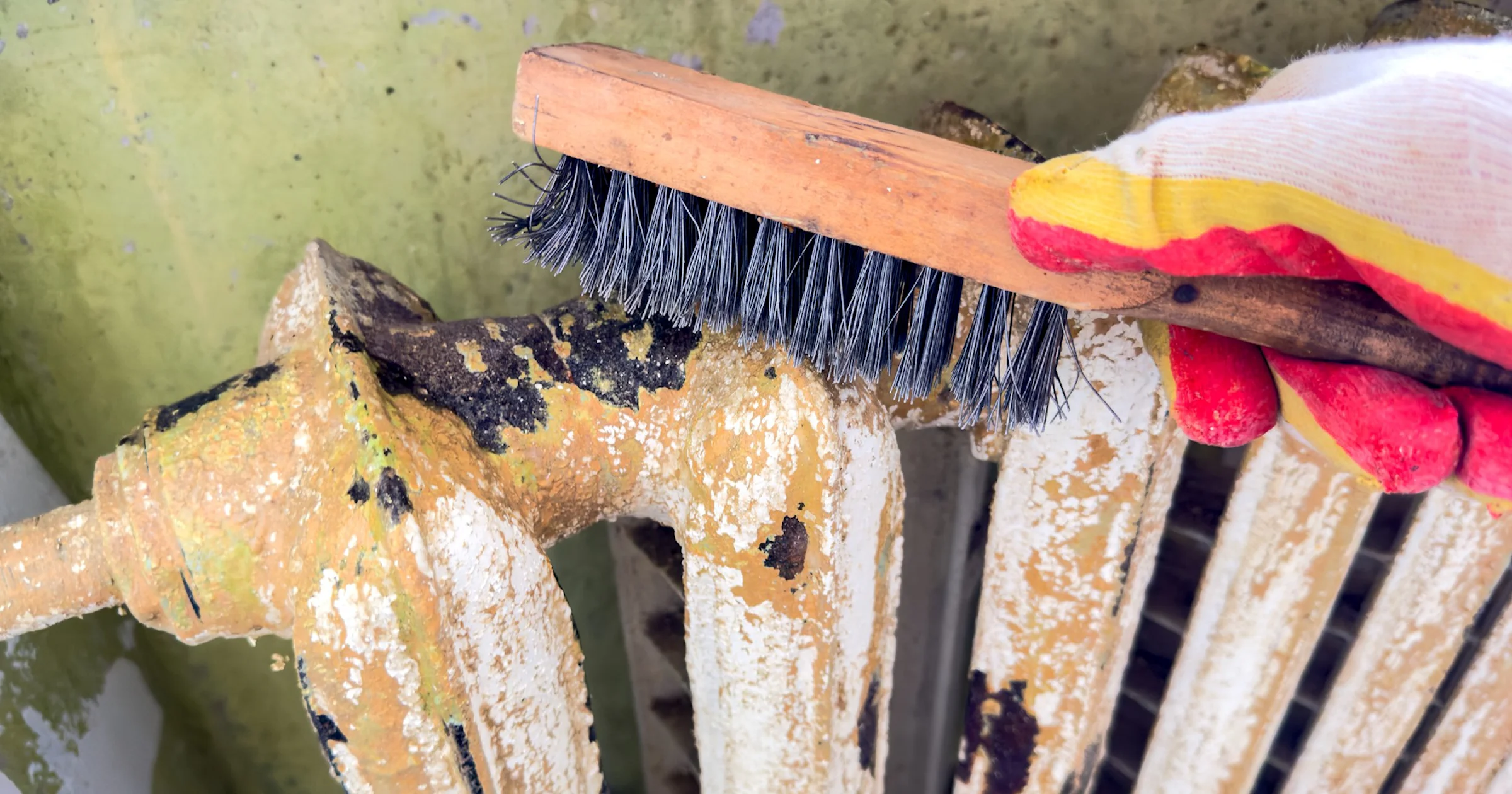 Pak roest op een radiator grondig aan!