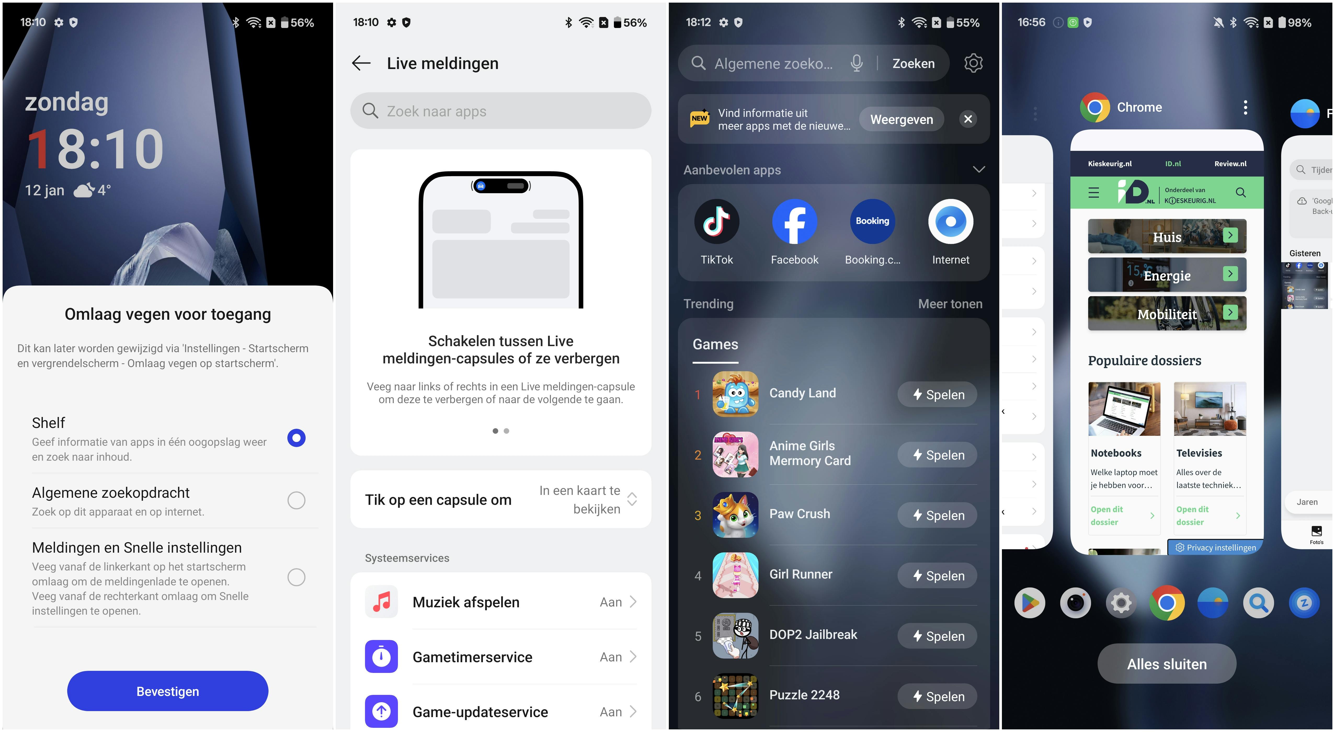 De software is nogal druk met functies en aanbevolen apps.