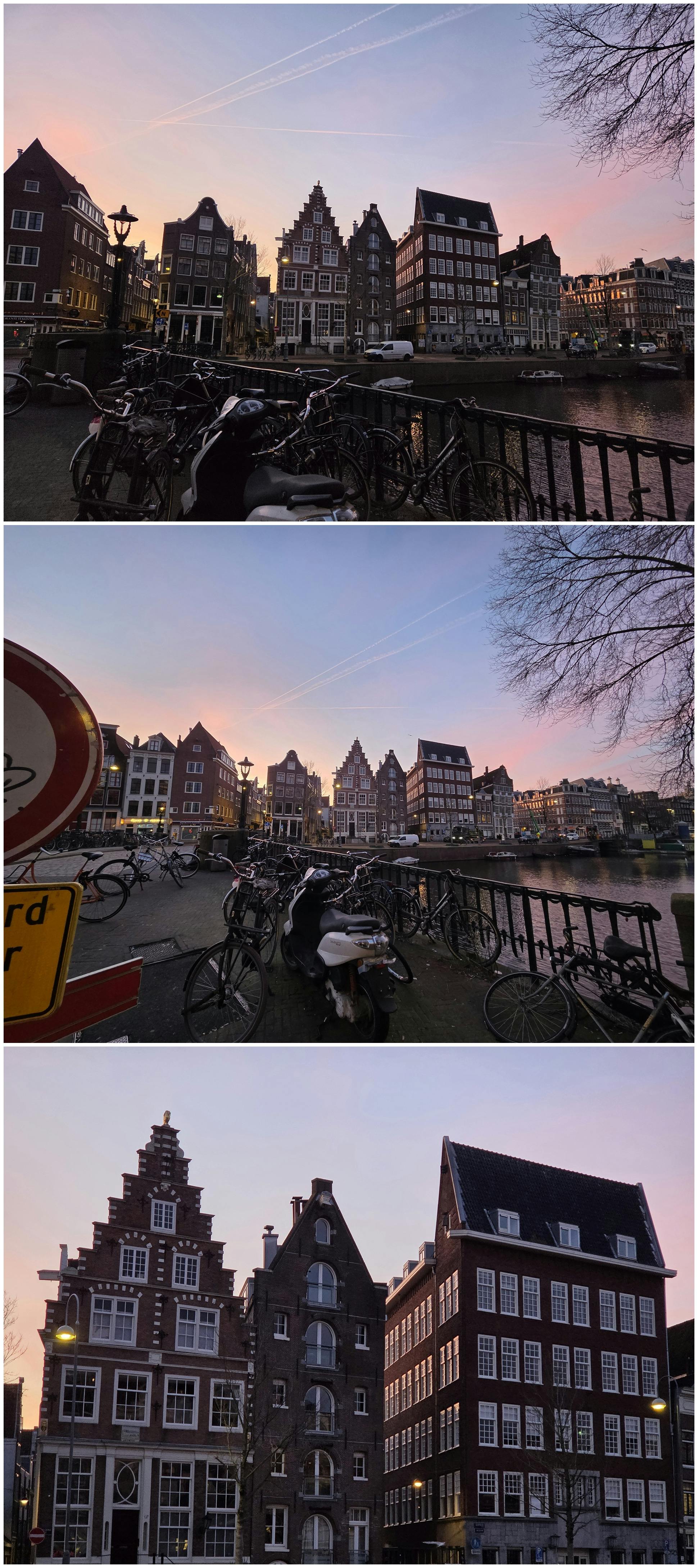 Van boven naar onder: hoofdcamera, groothoekcamera en drie keer zoom via de telelens.