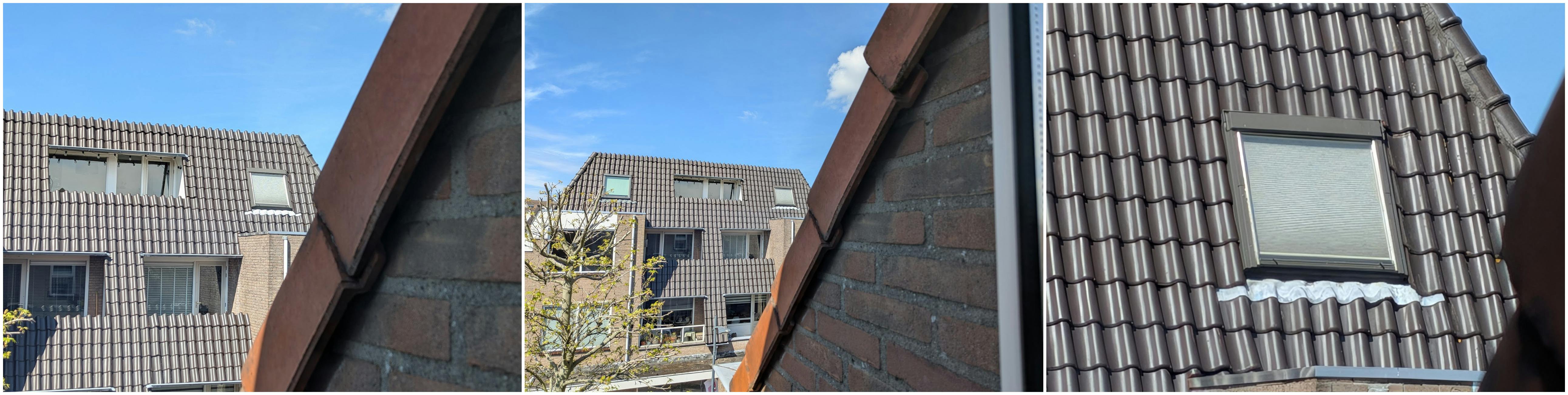 De hoofdcamera, groothoekcamera en 2x zoom.