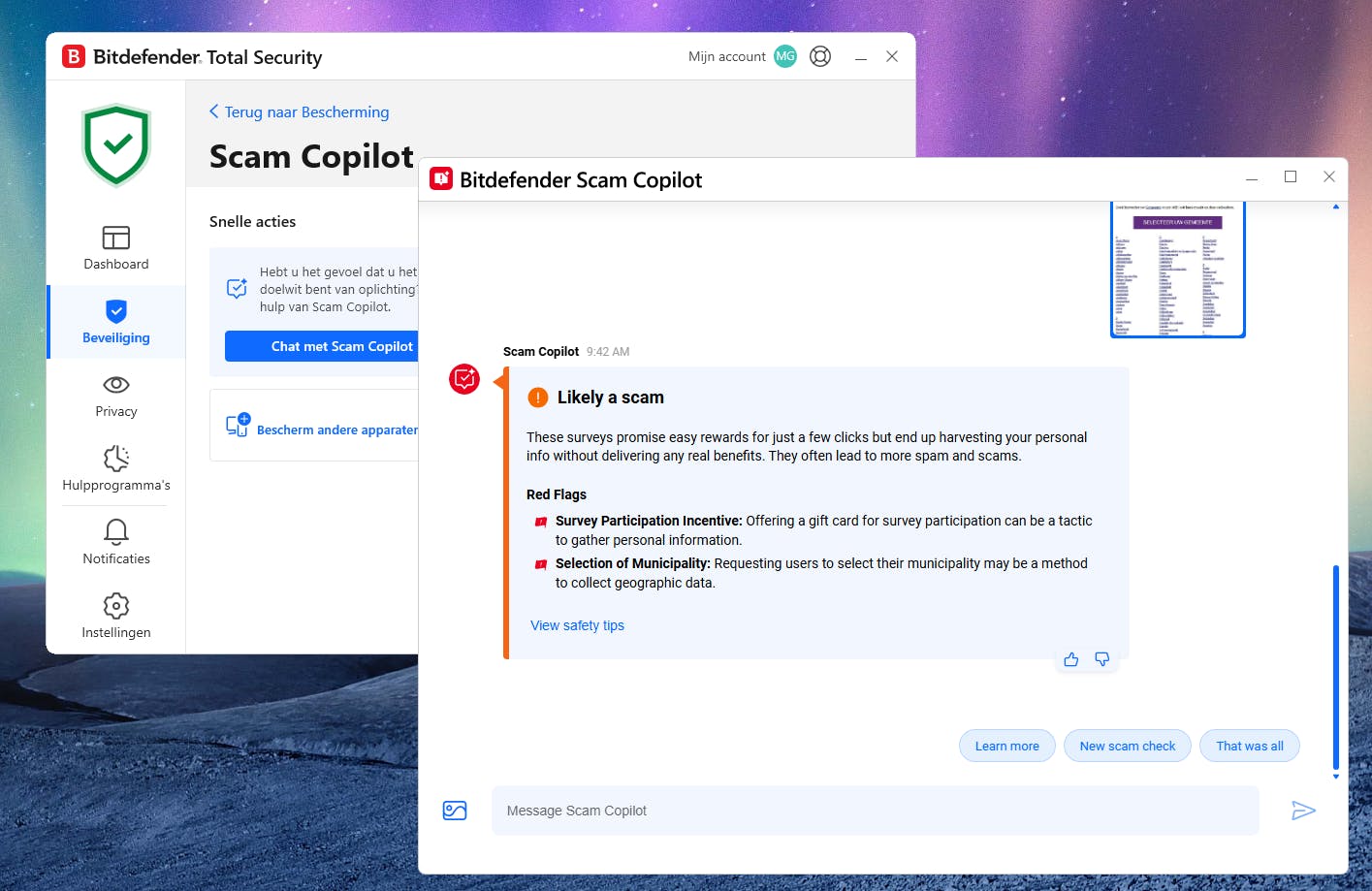 Scam Copilot Bitdefender