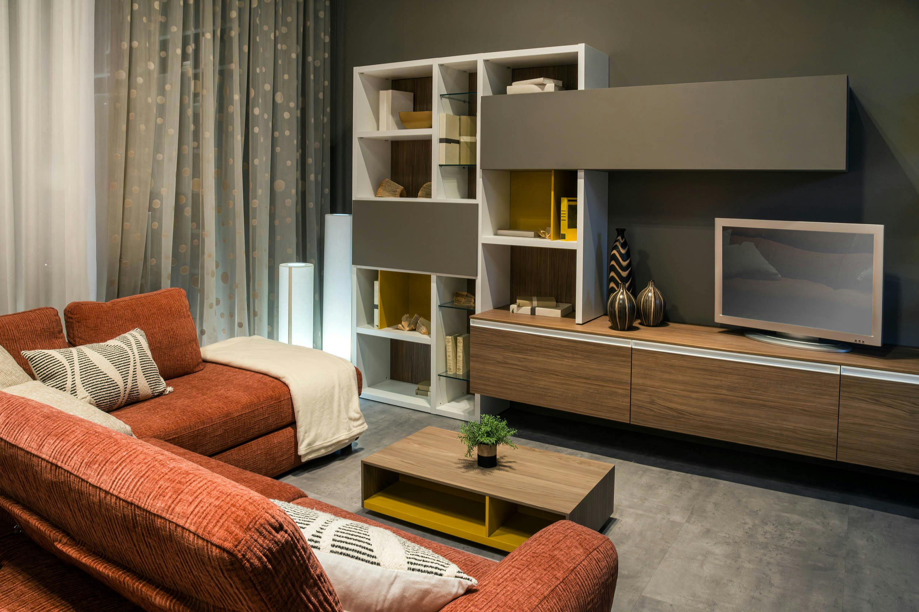 Woonkamer met televisie