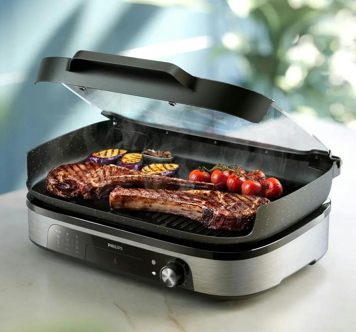 Nieuw van Philips: tafelgrill met infuser voor échte barbecuesmaak