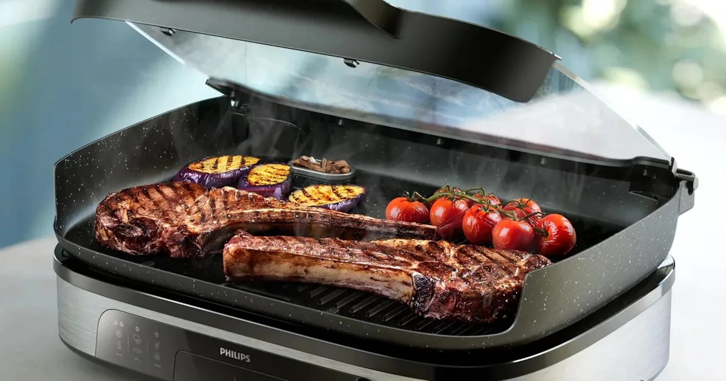 Nieuw van Philips: tafelgrill met infuser voor échte barbecuesmaak