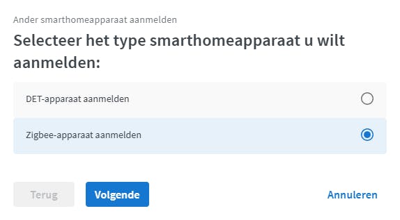 Je kunt Zigbee-apparaten direct aanmelden op de FRITZ!Box