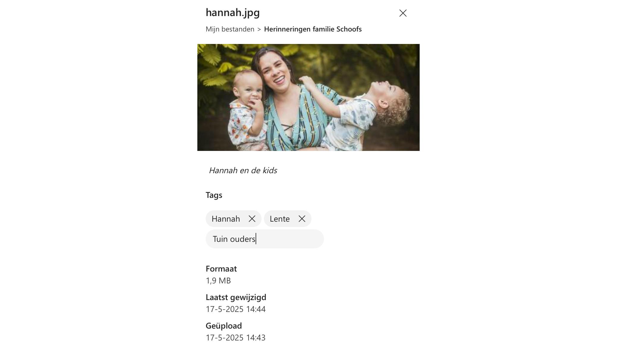 Je kunt zoveel labels of tags toevoegen als je wilt.