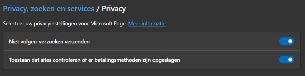 Voorkom dat een site kan controleren of de betalingsmethoden zijn opgeslagen.