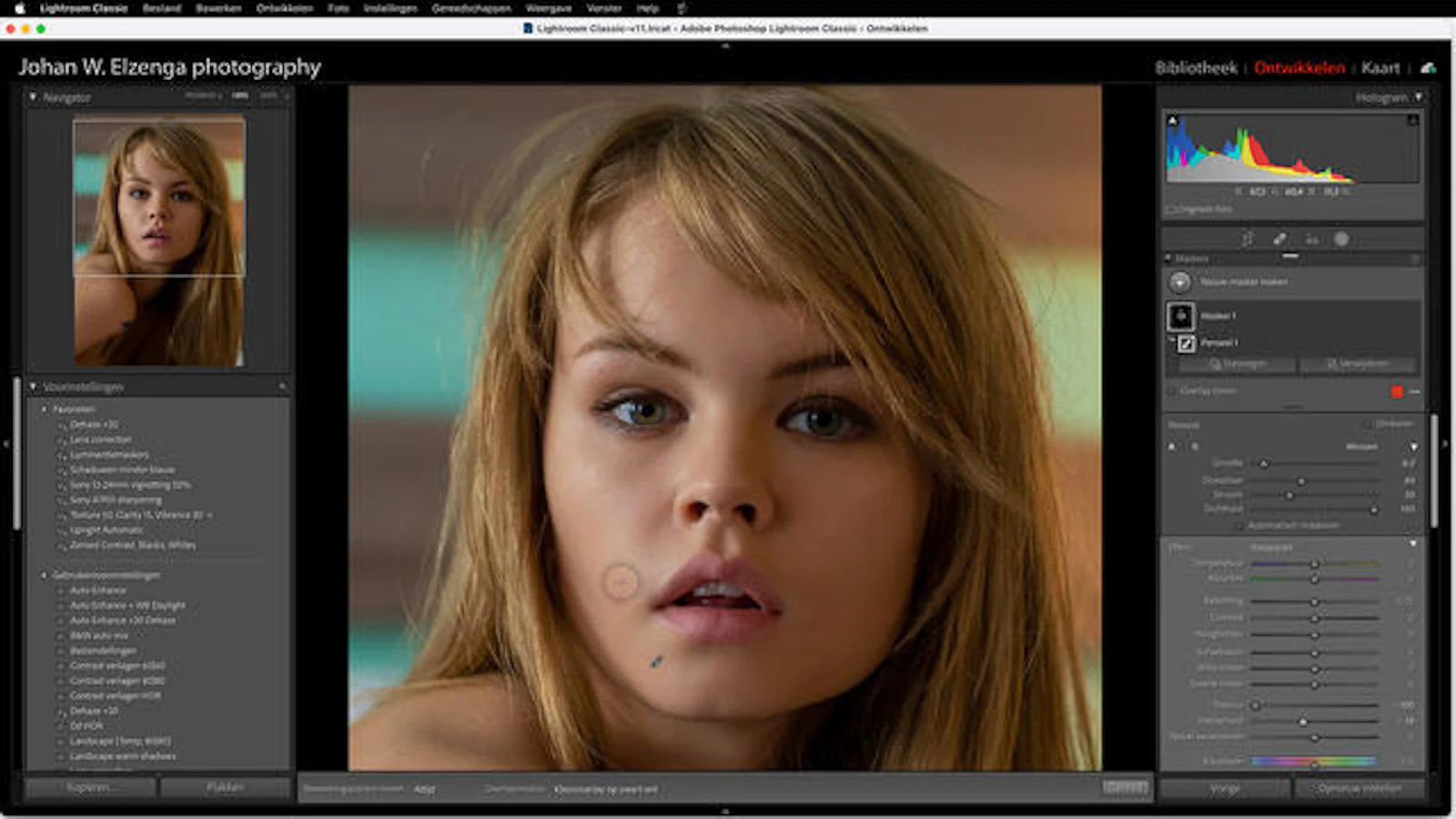 Lightroom - Gebruik het Penseel om huid te verzachten
