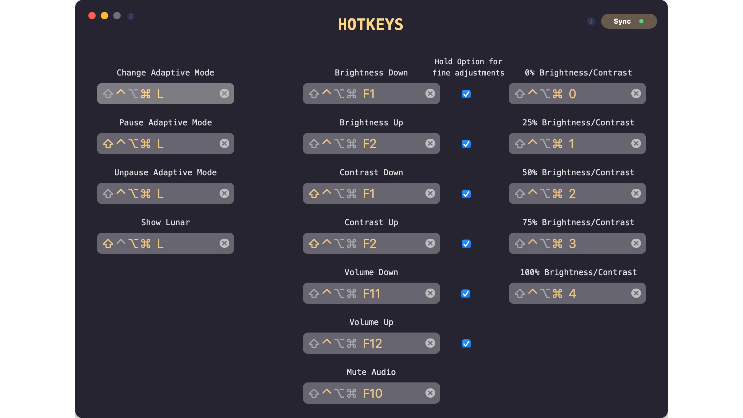 Met Lunar pas je de helderheid van je externe monitoren aan.