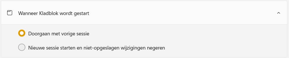 Wil je dat Kladblok telkens de inhoud van de tabbladen onthoudt?